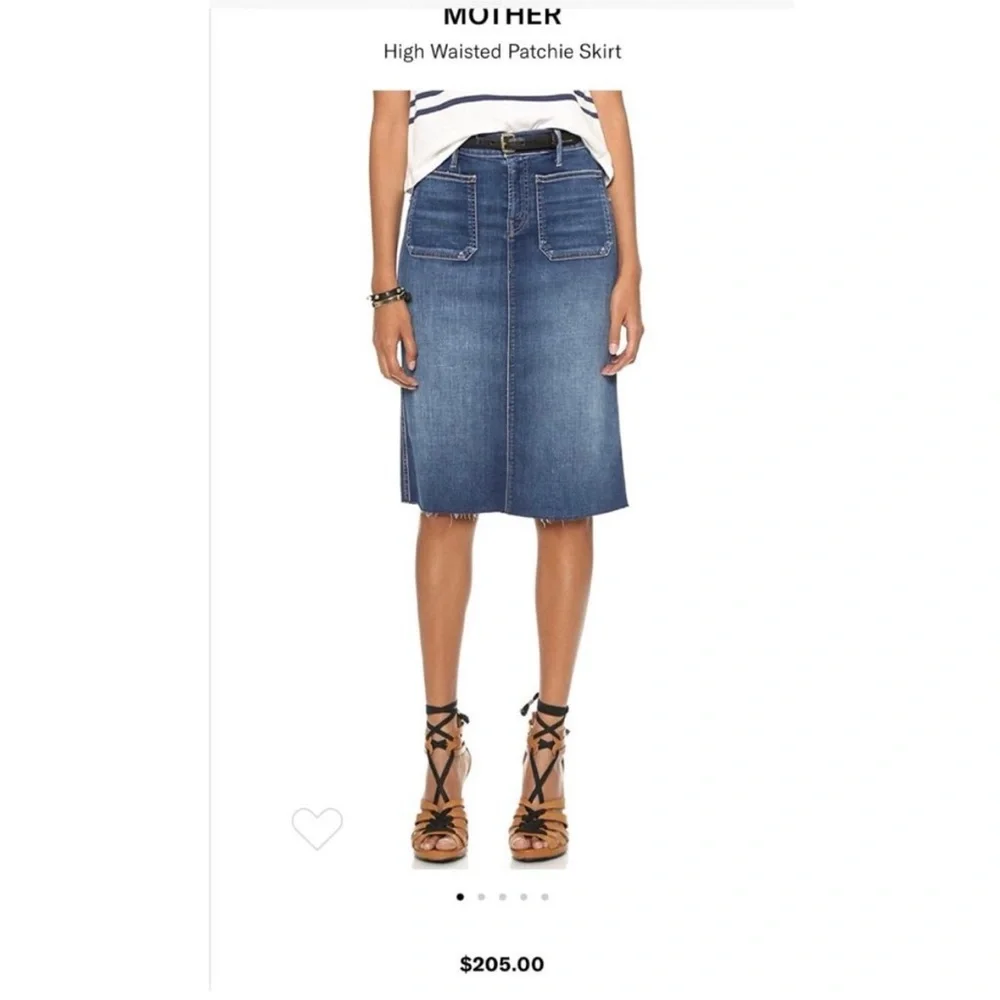 MOTHER Denim HW Patchie Skirt - Picture 2 of 12